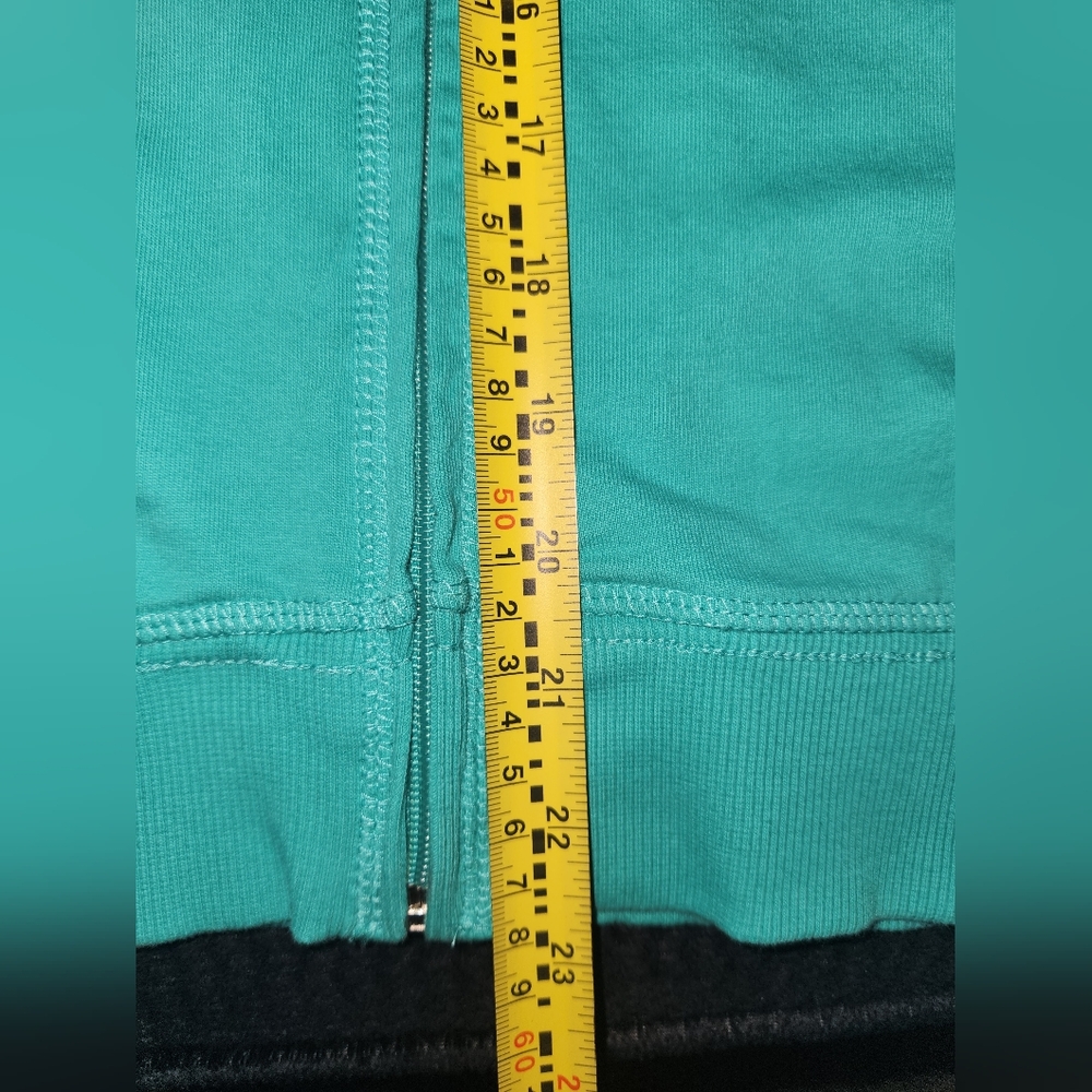 Women's Teal Allison Daley 3/4 Length Sleeve Zip Up Hoodie Size 3X - Picture 8 of 8